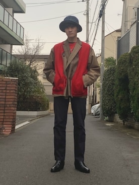 「Journal Standard TRISECT（トライセクト）のアイテム（ジャケット/アウター）」を使った、Emanon(エマノン)ミュージシャンさん（メンズ・166cm）の冬コーディネート