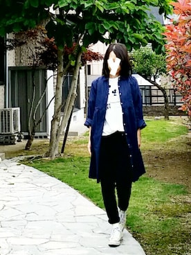 「ミッキーT」｜「アイテム（シャツワンピース）」を使った、yucco.さん（レディース・155cm）の夏コーディネート