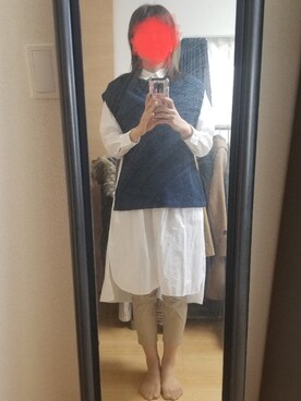 「仕事コーデ」｜「アイテム（シャツワンピース）」を使った、ayumiさん（レディース・168cm）の春コーディネート