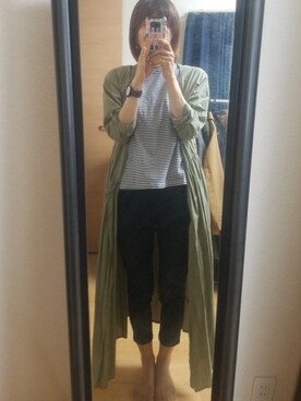 「仕事コーデ」｜「アイテム（シャツワンピース）」を使った、ayumiさん（レディース・168cm）の夏コーディネート