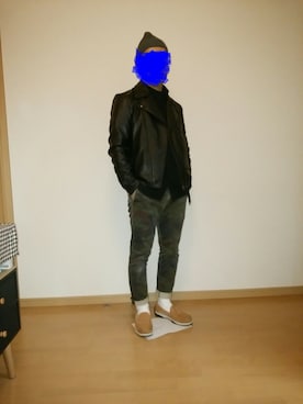 「しまむら（シマムラ）のアイテム（ニットキャップ/ビーニー）」を使った、よっさんさん（メンズ・168cm）の秋コーディネート