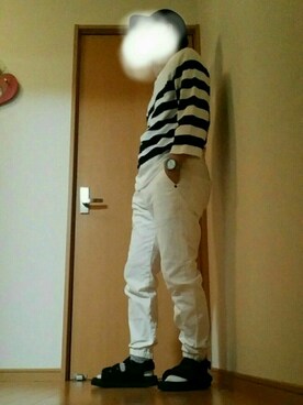 「BLUE WAY（ブルーウェイ）のアイテム（パンツ）」を使った、よっさんさん（メンズ・168cm）の春コーディネート
