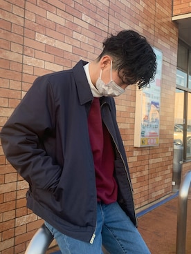 「Dickies（ディッキーズ）のアイテム（その他アウター）」を使った、ABEさん（メンズ・178cm）の春コーディネート