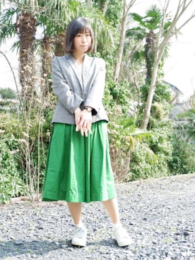 「SEVENDAYS=SUNDAY（セブンデイズサンデイ）のアイテム（テーラードジャケット）」を使った、花咲トキさん（レディース・167cm）の春コーディネート