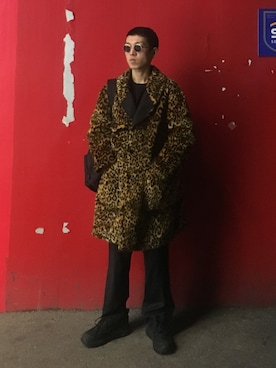 「Engineered Garments（エンジニアードガーメンツ）のアイテム（チェスターコート）」を使った、limilyeupさん（メンズ・174cm）の春コーディネート