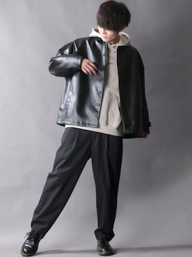 「SITRY（シトリー）のアイテム（ブルゾン）」を使った、狩野 博文さん（メンズ・178cm）の春コーディネート