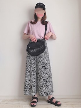「ANDGEEBEE（アンジービー）のアイテム（キャップ）」を使った、m i i k i🧸さん（レディース・155cm）の夏コーディネート