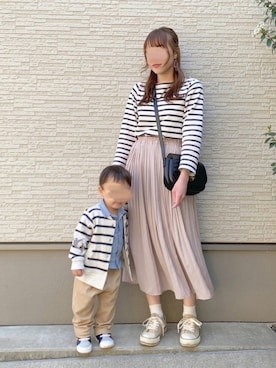 「Design Tshirts Store graniph（デザイン　ティーシャツ　ストア　グラニフ）のアイテム（ジャケット/アウター）」を使った、m i i k i🧸さん（レディース・156cm）の春コーディネート
