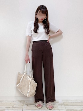 「アイテム（イヤリング）」を使った、m i i k i🧸さん（レディース・156cm・20代）の夏コーディネート