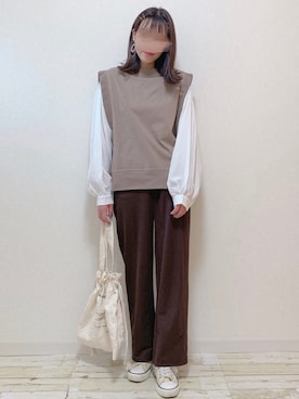 「ドッキング」｜「アイテム（その他）」を使った、m i i k i🧸さん（レディース・156cm）の夏コーディネート