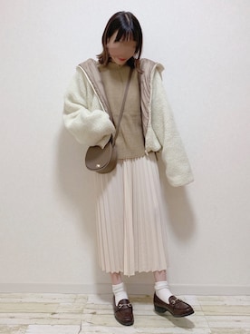 「ZOZOでしか買えない」｜「アイテム（ブルゾン）」を使った、m i i k i🧸さん（レディース・156cm）の秋コーディネート
