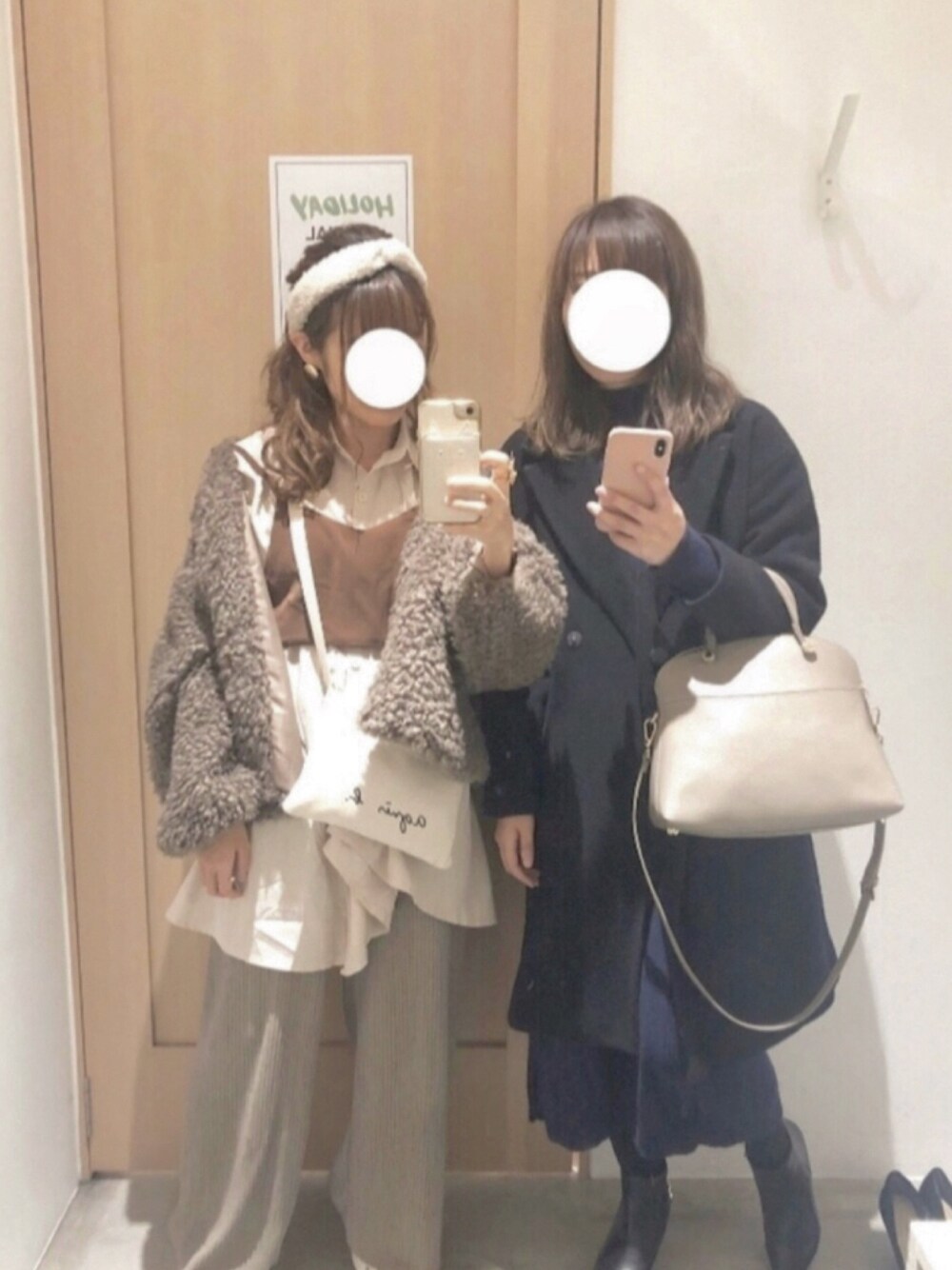 「低身長コーデ、ゆるコーデ、大人コーデ、カジュアルコーデ、ブラウンパンツ、シャツワンピ、ええ服も着たい、ターバン、サコッシュ、スニーカー」｜「fifthのボアジャケットコート（トレンチコート、ブラウン系）」を使った、maru🌼ochibiさん（レディース・150cm）の冬コーディネートの1枚目の写真