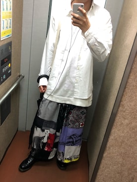 「BLACK Scandal Yohji Yamamoto（ブラックスキャンダルヨウジヤマモト）のアイテム（パンツ）」を使った、けんさん（メンズ・175cm）の春コーディネート