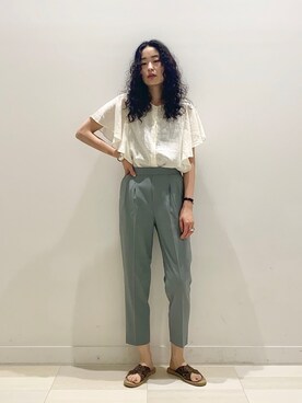 「オンオフ兼用」｜「アイテム（ブレスレット）」を使った、YUKARIさん（レディース・169cm）の夏コーディネート