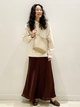 「秋のマイ旬スタイル」｜「アイテム（モカシン/デッキシューズ）」を使った、YUKARIさん（レディース・169cm）の秋コーディネート