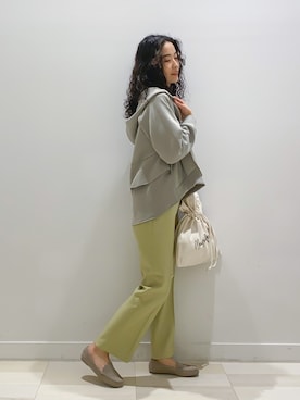 「秋のマイ旬スタイル」｜「アイテム（モカシン/デッキシューズ）」を使った、YUKARIさん（レディース・169cm）の秋コーディネート