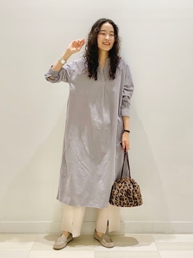 「秋のマイ旬スタイル」｜「アイテム（モカシン/デッキシューズ）」を使った、YUKARIさん（レディース・169cm）の秋コーディネート