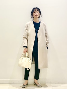 「NO COFFEE（ノーコーヒー）のアイテム」を使った、YUKARIさん（レディース・169cm）の冬コーディネート