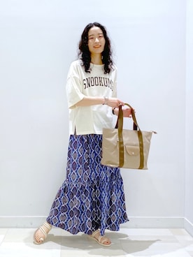 「トートバック」｜「アイテム（その他）」を使った、YUKARIさん（レディース・169cm）の春コーディネート