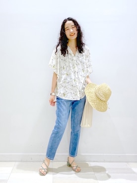 「プリーツバッグ」｜「アイテム（その他）」を使った、YUKARIさん（レディース・169cm）の夏コーディネート