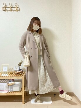 「PROPORTION BODY DRESSING（プロポーションボディドレッシング）のアイテム（ジャケット/アウター）」を使った、わこなな【相互フォロー】さん（レディース・161cm）の冬コーディネート