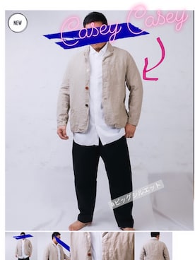 「CASEY CASEY（ケイシーケイシー）のアイテム（パンツ）」を使った、www.cadechire.jpさん（メンズ・173cm）の夏コーディネート
