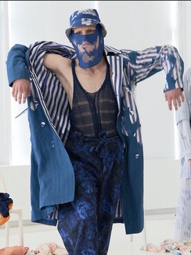 「ネイビーコーデ」｜「アイテム（トレンチコート）」を使った、www.cadechire.jpさん（メンズ・173cm）の春コーディネート