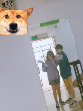 「アイテム（カーゴパンツ、イエロー系）」を使った、Lornaさん（レディース・160cm）の秋コーディネート