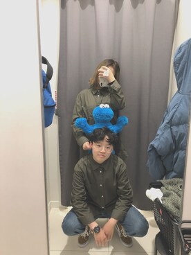 「アイテム（おもちゃ、ブルー系）」を使った、Lornaさん（レディース・160cm）の秋コーディネート