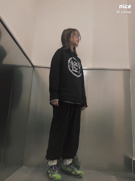 「CLOT（クロット）のアイテム（トップス）」を使った、Lornaさん（レディース・156cm）の冬コーディネート