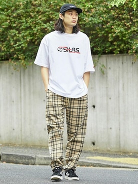「SILAS（サイラス）のアイテム（トップス）」を使った、SILASさん（メンズ・180cm）の夏コーディネート