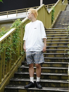 「SILAS（サイラス）のアイテム（トップス）」を使った、SILASさん（メンズ・180cm）の夏コーディネート