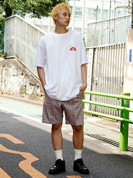 「SILAS（サイラス）のアイテム（トップス）」を使った、SILASさん（メンズ・180cm）の夏コーディネート