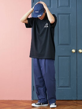 「SILAS（サイラス）のアイテム（帽子）」を使った、SILASさん（メンズ・180cm）の夏コーディネート