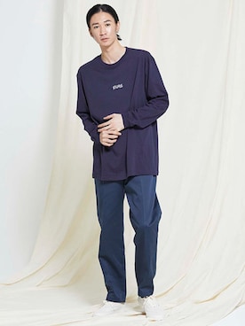 「SILAS（サイラス）のアイテム（Tシャツ/カットソー）」を使った、SILASさん（メンズ・180cm）の夏コーディネート