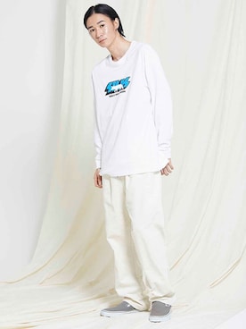 「SILAS（サイラス）のアイテム（Tシャツ/カットソー）」を使った、SILASさん（メンズ・180cm）の夏コーディネート