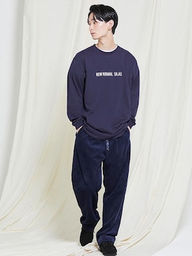 「SILAS（サイラス）のアイテム（Tシャツ/カットソー）」を使った、SILASさん（メンズ・180cm）の夏コーディネート