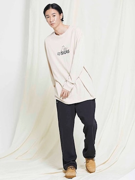 「SILAS（サイラス）のアイテム（スウェットパンツ）」を使った、SILASさん（メンズ・180cm）の夏コーディネート