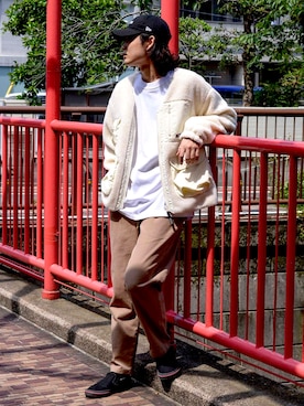 「秋トレンド2021」｜「アイテム（その他アウター）」を使った、SILASさん（メンズ・180cm）の秋コーディネート