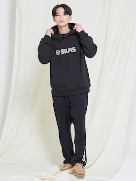 「SILAS（サイラス）のアイテム（スウェットパンツ）」を使った、SILASさん（メンズ・180cm）の秋コーディネート