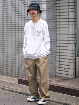 「SILAS（サイラス）のアイテム（Tシャツ/カットソー）」を使った、SILASさん（メンズ・174cm）の秋コーディネート