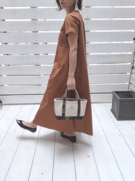 「titivate（ティティベイト）のﾌﾚｱﾏｷｼﾜﾝﾋﾟｰｽ（ワンピース）」を使った、saoさん（レディース・156cm）の春コーディネート