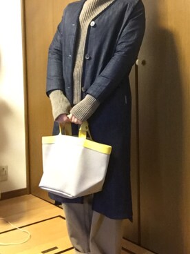 「LAVENHAM（ラベンハム）のアイテム（その他アウター）」を使った、marioさん（レディース・157cm）の秋コーディネート