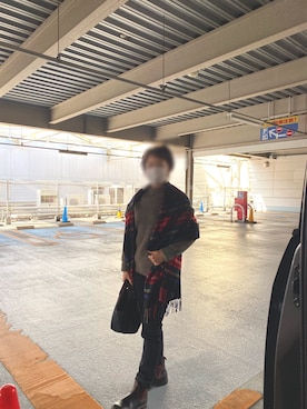 「ストールスタイル」｜marioさん（レディース・157cm）の冬コーディネート