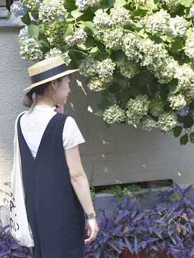 「BEAMS（ビームス）のアイテム（ピアス（両耳用））」を使った、あ  やさん（レディース・155cm）の夏コーディネート