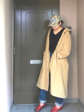 「SEVENDAYS=SUNDAY（セブンデイズサンデイ）のアイテム（ステンカラーコート）」を使った、misakiowadaさん（レディース・163cm）の春コーディネート