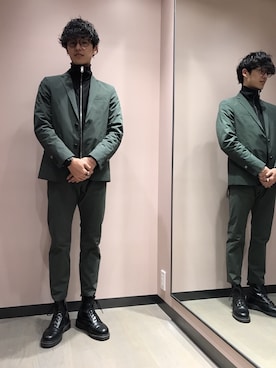 「DIESEL（ディーゼル）のアイテム（テーラードジャケット）」を使った、ZOUさん（メンズ・177cm）の春コーディネート