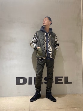 「DIESEL（ディーゼル）のアイテム（シャツ/ブラウス）」を使った、ZOUさん（メンズ・177cm）の秋コーディネート