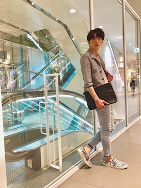 「アイテム（クラッチバッグ）」を使った、Seiko-Tanakaさん（メンズ・170cm・20代）の夏コーディネート