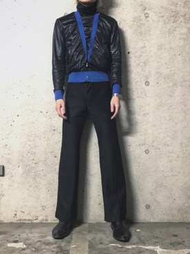 「2018マイベストコーデ」｜「アイテム（スラックス）」を使った、shoさん（メンズ・178cm）の冬コーディネート